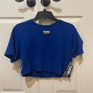 Cute adidas blue crop top! Size M!